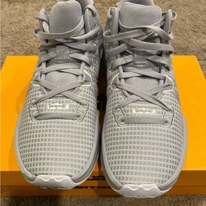 Nike Gray High-Top Sneakers with Breathable Mesh